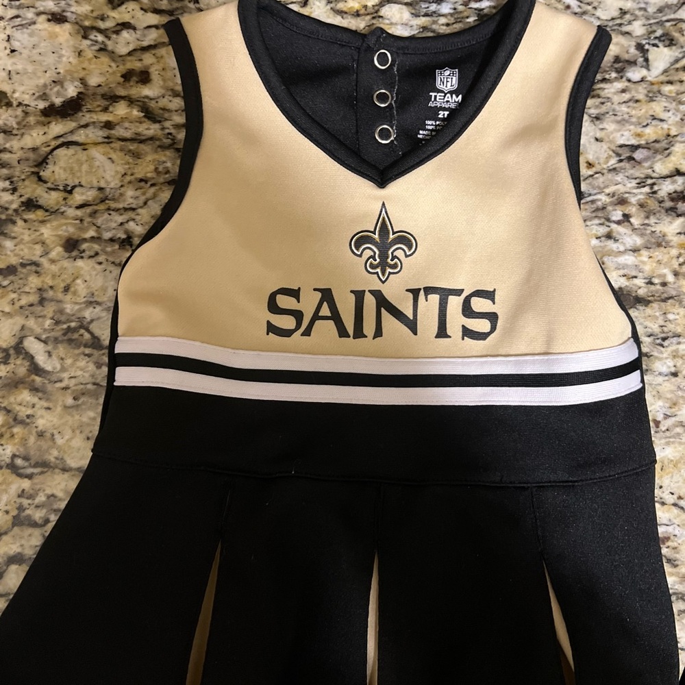 Toddler saints cheerleading outfit